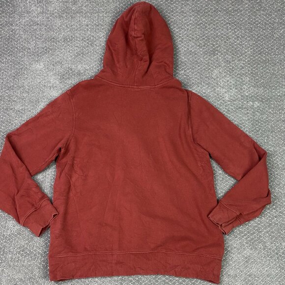 The North Face Hoodie Men's Medium Brick Red Bear Pullover Drawstrings Outdoors - Picture 5 of 10